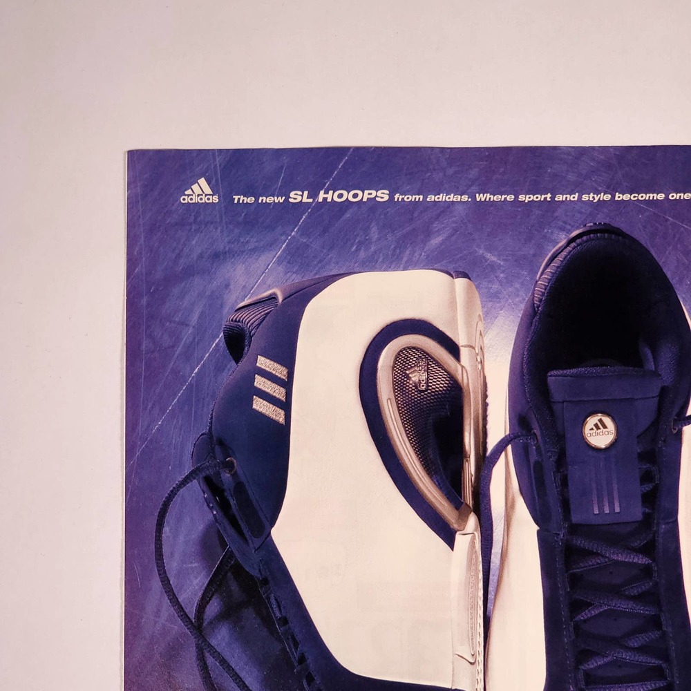 Vintage Adidas SL Hoops Sneaker Print Ad 2003 Sneakerhead Collector Wall Decor - Picture 2 of 5